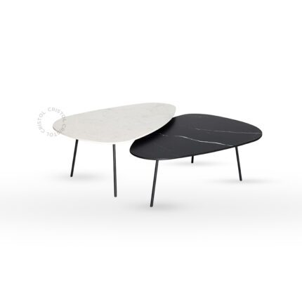 два дизайнерских журнальных столика из керамики